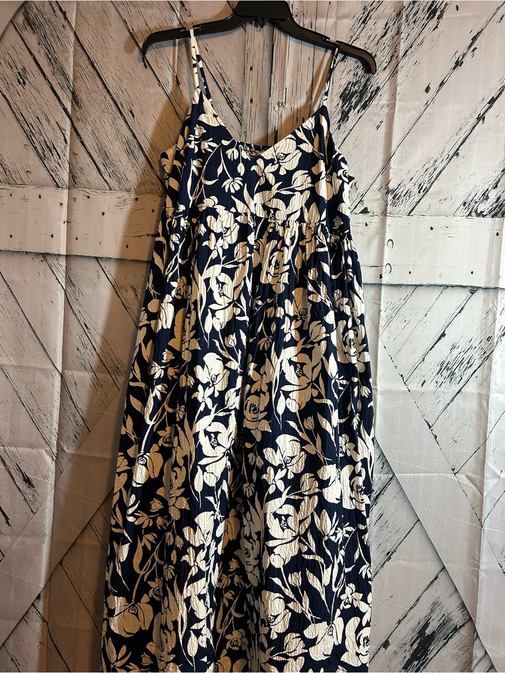 a new day Navy & Cream Floral Maxi Dress